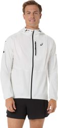 Giacca impermeabile Asics Fujitrail Elite bianca da uomo
