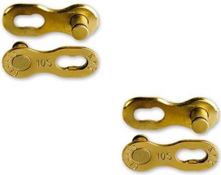 KMC Missing Link R10 Ti-N 10V Gold Schnellspanner (x2 Einheiten)