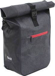 Sacoche beck base simple vélo - 18 litres - noir et rouge