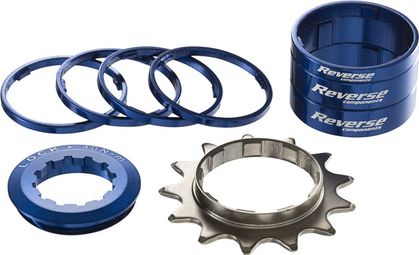 Kit Single Speed Reverse Pignon 13 Dents Bleu Foncé