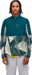 Peak Performance 1/2 Zip Aop Freelight Alpha Green/White Men's Fleece