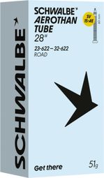 Camera d'aria leggera Schwalbe Aerothan Road SV15AE 700 mm Presta 60 mm