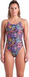 Dameszwempak Arena Vivid Repeat Lace Plus Back Grijs/Multicolour