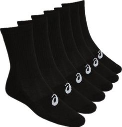 Pack de 6 Paires de Chaussettes Asics Run Crew Noir Unisex