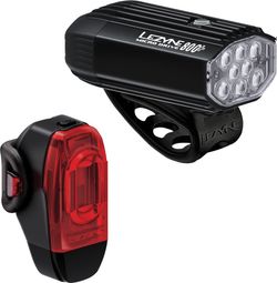 Paire d'Éclairages Lezyne Micro Drive 800+ / KTV Drive+ Noir