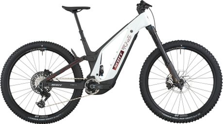 Scott Patron ST 900 Tuned Full-Suspension Electric Mountain Bike with SRAM AXS 12-Speed, 800 Wh Bosch Battery, 120 Nm, 29-inch Wheels, Black Carbon / Pastel White