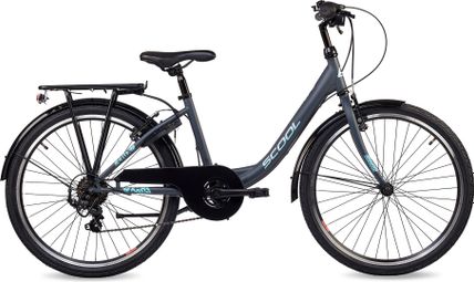 S’COOL chiX  vélo enfant  6 vitesses  Gris foncé/Turquoise