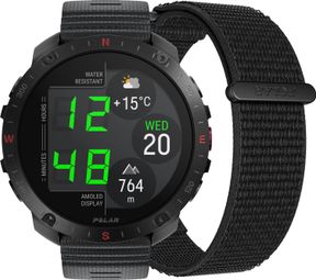 Montre GPS Polar Grit X2 Pro Noir Night avec Bracelet Nylon Hook & Loop