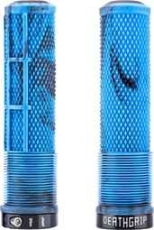Paire de Grips DMR Deathgrip2 Flangeless Grips Marbre Bleu