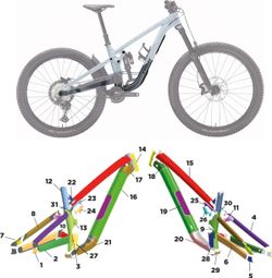 Kit de protection sur-mesure Trek Slash  Alloy - 2024 - M/L - Mat