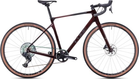 Gravel Bike Cube Nuroad C:62 SLT Sram XX1 Eagle AXS/Force eTap AXS 12V 700 mm Rouge Liquid