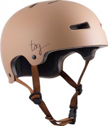 Casco de bolos TSG Evolution para mujer en color sólido satinado beige desierto