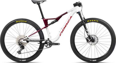 Orbea Oiz H30 Full Suspension MTB Shimano Deore 12S 29'' White Chic Shadow Coral Red 2023