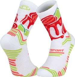 Chaussettes de Trail BV Sport Collection ''Nutrisocks'' Panna Cotta Blanc/Rouge