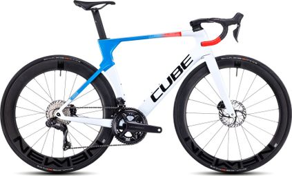 Cube Litening Aero C:68X Race Rennrad Shimano Ultegra Di2 12S 700 mm Teamline Grau Blau Rot 2024