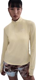 Dames-Top Nike Trail Geel 1/4 Zip