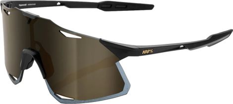 100% Bril - Hypercraft - Matzwart - Gouden Spiegelglazen