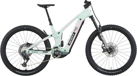Scott Patron ST 900 Full-Suspension Electric Mountain Bike with SRAM AXS 12-speed, 800 Wh Bosch Battery, 120 Nm, 29-inch Wheels, Green and Pink, Mystiade