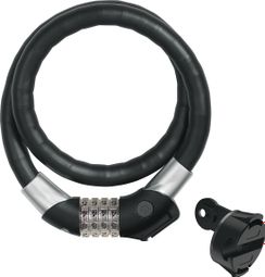 Candado de cable Abus Steel-O-Flex Raydo Pro 1460/85 (85 cm) Negro + Soporte KF