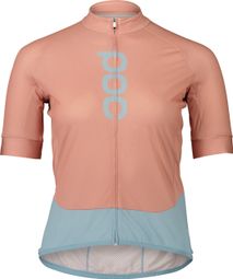 Maillot Manches Courtes Femme Poc Essential Road Logo Beige/Bleu Clair