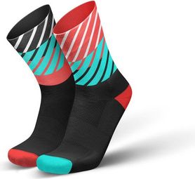 Incylence Diagonals Running Socks Black Red Blue