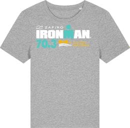 Camiseta de manga corta Ironman 70.3 Mallorca gris para mujer