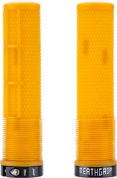 Paire de Grips DMR Deathgrip2 Race Grips Flangeless Jaune