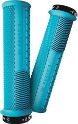 Paire de Grips Peaty's Monarch Knurl Bleu Turquoise