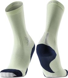 X-Socks Run Discover Crew Socks, Yellow/Black