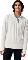 Maglia termica da uomo Brooks Momentum con mezza cerniera, bianca