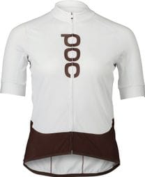 Maglia a manica corta da donna Poc Essential Road Logo Marrone/Bianco