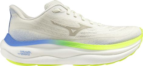 Chaussures Running Mizuno Wave Sky 9 Blanc/Bleu/Jaune Femme