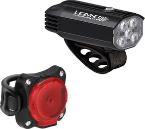 Lezyne Fusion Drive 500+ / Zecto Drive 200+ Paar Fietslampen Zwart