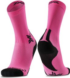 Chaussettes X-Socks Run Discover Crew Rose/Noir