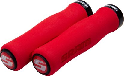 Coppia di Grip SRAM CONTOUR Gommapiuma Lock-On Rosso / Nero