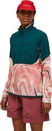 Peak Performance fleece met halve rits Aop Freelight Alpha Groen/Roze Dames