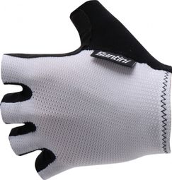 Santini Brisk Mesh Summer Gloves White