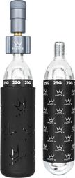 Peaty's Holeshot MTB Grey CO2 Inflator + 2 CO2 Cartridges (25g)