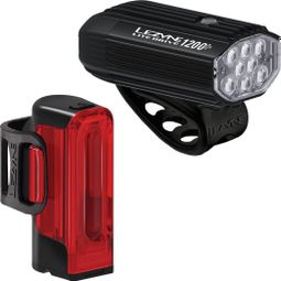 Paire d'Éclairages Lezyne Lite Drive 1200+ / Strip Drive Pro 400+ Noir