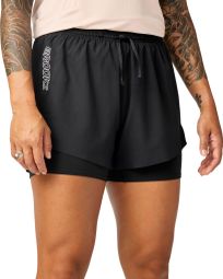 Brooks Cascadia 2-in-1 Shorts, Black, Women's
