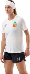 Compressport Training Ironman 2025 Kurzarmtrikot Weiß Damen