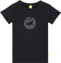 Lagoped Teerec Garabateado Camiseta técnica negra para mujer