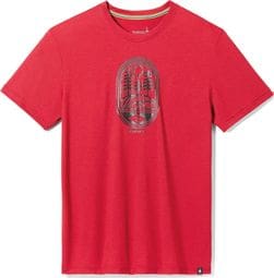 Kurzarm T-Shirt Smartwool Mtn Trail Graphic SST Rot