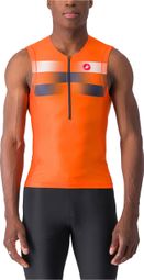 Ärmelloses Triathlon Trikot Castelli Free Tri 2 Orange