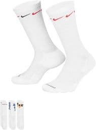 Chaussettes (3 paires) Nike Everyday Plus Cushioned Blanc Unisexe