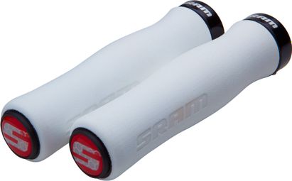 SRAM Paire de Grips CONTOUR Mousse Lock-On Blanc / Noir