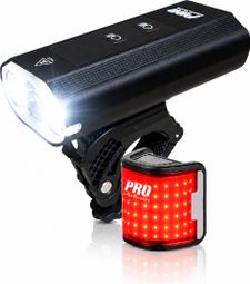 Juego de luces para bicicleta 1200 y 125 lúmenes delantera y trasera