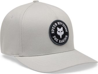 Casquette Fox Badge Flexfit Gris Clair
