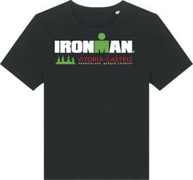 Dames Ironman Vitoria Zwart Korte Mouw T-Shirt