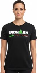 Dames Ironman Vitoria Zwart Korte Mouw T-Shirt